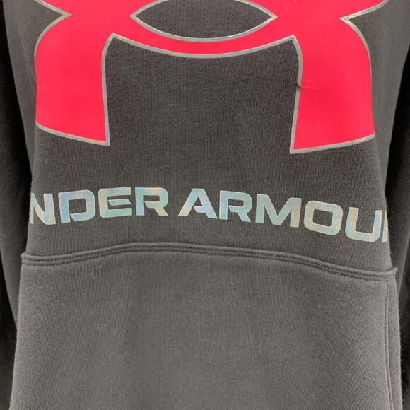 Under Armour Sweatshirt Womens 1X Plus Rival Fleece Loose Iridescent Logo Hoodie - Picture 4 of 14